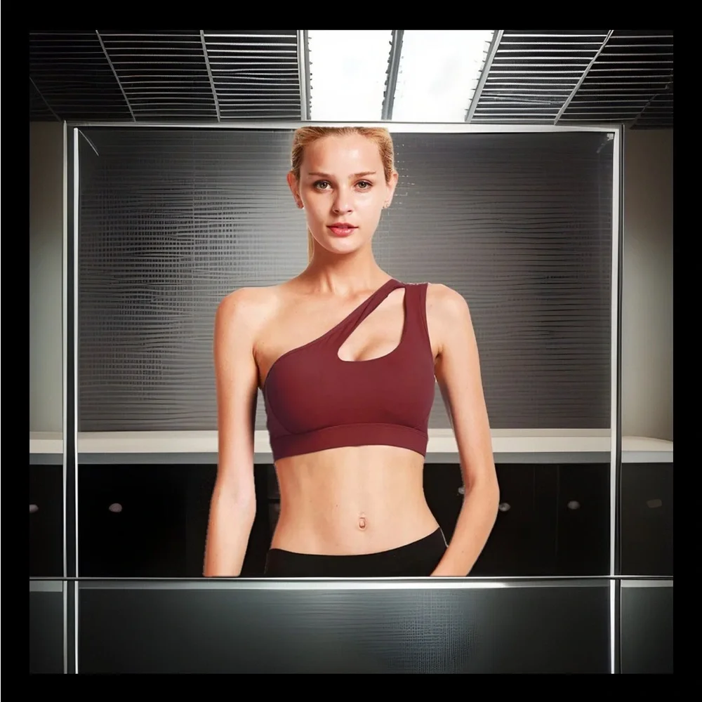 2-BRA’s AVIA Black W/Diff  Colors & RUNNING GIRL Maroon Double Shoulder Strap